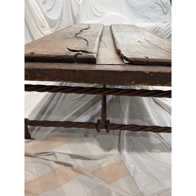 Brown 1980s Rustic One of a Kind Large Coffee Table For Sale - Image 8 of 11