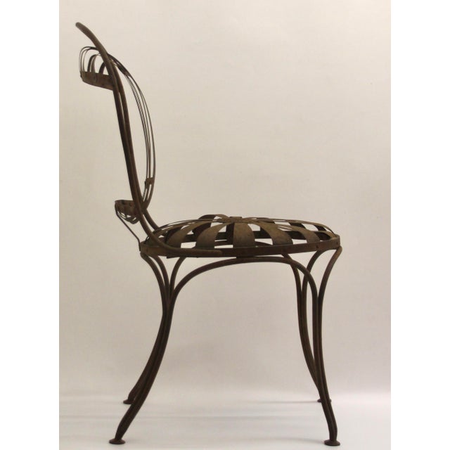 Cast Steel Chairs by Francois Carre, Paris, France, 19th Century, Set of 2 For Sale - Image 12 of 18