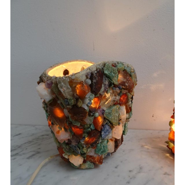 Vintage Brutalist Table Lamp, 1950s, Set of 2 For Sale - Image 9 of 17