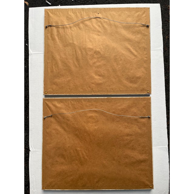 Beige Vintage Framed Chinoiserie Prints a Pair For Sale - Image 8 of 8