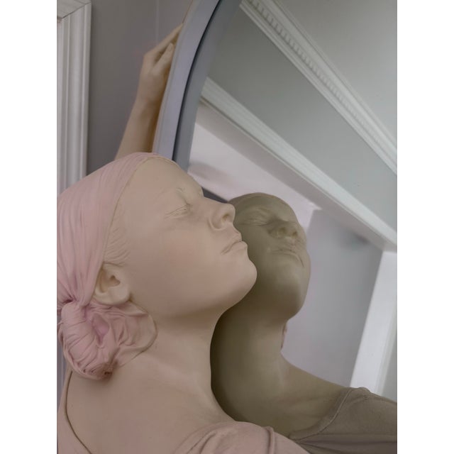 Monumental Neoclassical Figural Wall Mirror Sculpture, Late 20th C. For Sale In Milwaukee - Image 6 of 12