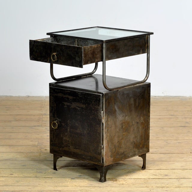 1950s Vintage Iron Bedside Tables, 1950s, Set of 2 For Sale - Image 5 of 14