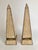Wood Pair of Maitland Smith Style Obelisks with Travertine and Marble Veneer For Sale - Image 7 of 12