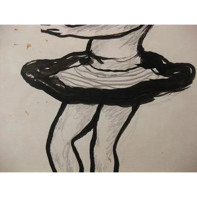 1910s 1915 Abraham Walkowitz (1878 -1965) portrait of Isadora Duncan - Ink and Graphite on Paper For Sale - Image 5 of 7