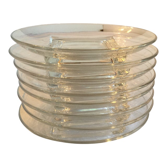 Mid Century Modern Glass Small Plates Set of 8 Chairish
