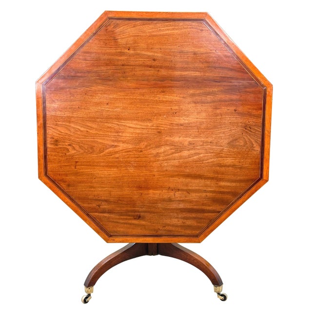 18th Century Georgian Octagonal Mahogany Hall Centre Table For Sale - Image 3 of 13