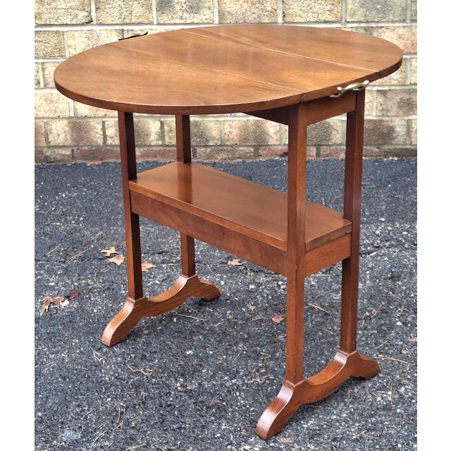 Mid 20th Century Biggs Furniture Regency Style Mahogany Drop-Leaf Table For Sale - Image 13 of 13