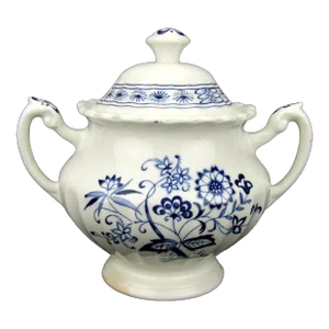 Vintage J G Meakin Blue Nordic Sugar Bowl