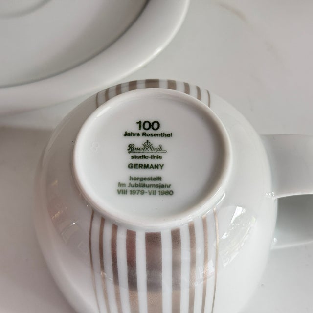 Rosenthal Vintage Suomi Linja Coffee Cup with Saucer by Timo Sarpaneva for Rosenthal, 1979, Set of 2 For Sale - Image 4 of 5