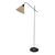 Satin Black With Golden Bronze Cone Floor Light For Sale