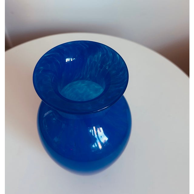 1950s Alberto Donà Blue Murano Glass Vase Ultramarine 1950s Italy For Sale - Image 5 of 7