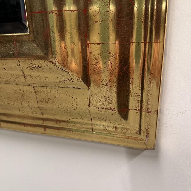 Large Mirror with Faux Gold Leaf Frame from Deknudt, Belgium, 1980s For Sale - Image 11 of 15