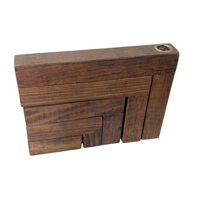 Mid Century Modern Wooden Articulating Candle Holder For Sale - Image 15 of 15