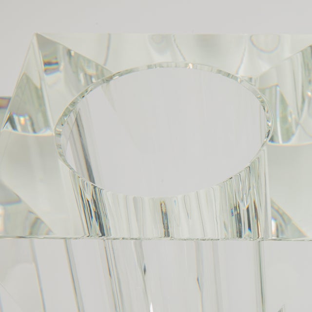 Crystal Fins Vase by Ka Glass For Sale - Image 9 of 9