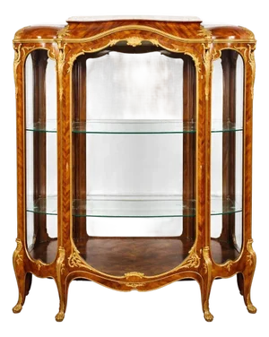 Spectacular Early 20th Century French Louis XV Style Vitrine Signed by F. Linke