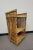 Mid-Century Bohemian Split Bamboo Rattan Wicker Low Bookcase Etagere For Sale - Image 12 of 13
