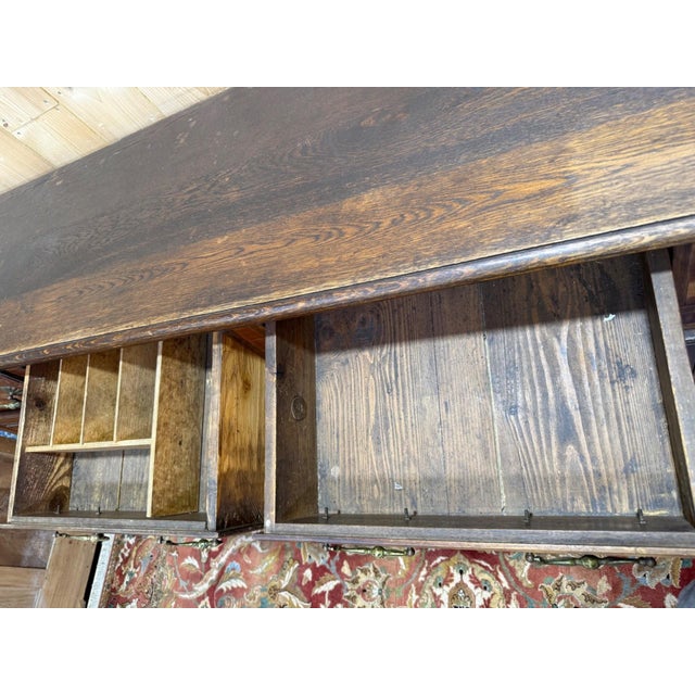 Brown Louis XV Style Oak and Marquetry Sideboard, 18th Century For Sale - Image 8 of 9