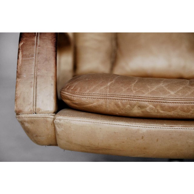 Mid-Century Modern German Leather Swivel Chairs from Carl Straub, 1950s, Set of 2 For Sale - Image 6 of 18