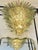 Glass Luxury Venetian Smoked-Fumè and Green “Palmette” Murano Glass Plating Gold Chandelier For Sale - Image 7 of 7