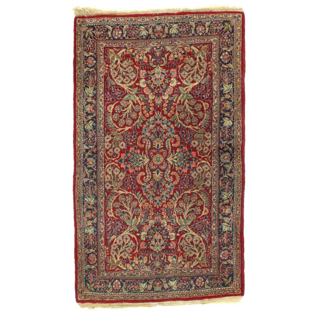 1920s Vintage Persian Sarouk Lilian Rug - 3′ × 5′4″ For Sale - Image 4 of 4