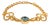 Eternal Love Blue Topaz Gold Adjustable Bracelet For Sale