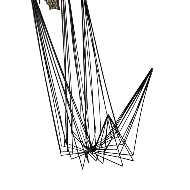 Abstract Brutalist Wire Mountain Sculpture in Black For Sale - Image 9 of 11