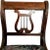 1940s 1940s Duncan Phyfe Style Carved Wood Lyre Back Side Chair With Upholstered Seat For Sale - Image 5 of 5