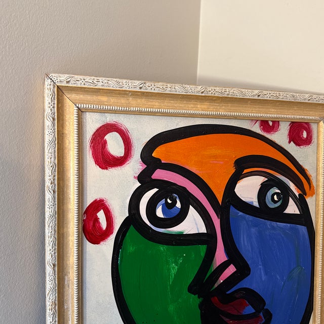 Peter Keil 1970s Peter Keil Abstract Painting Framed For Sale - Image 4 of 9