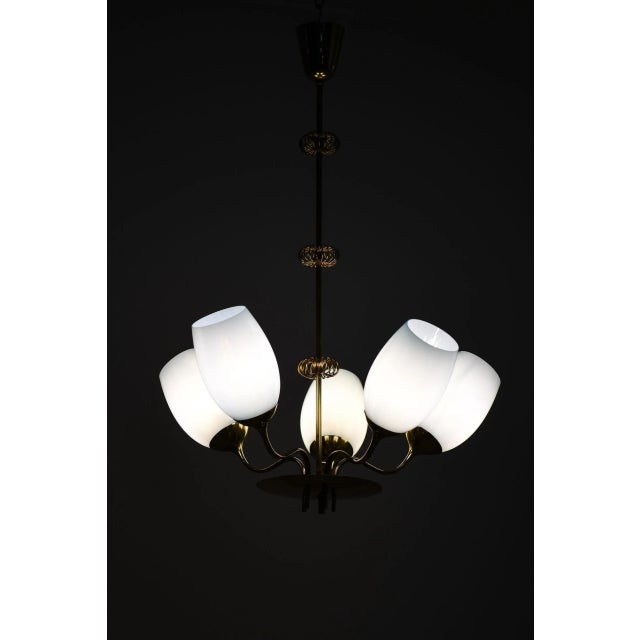 Metal Model 9029 Ceiling Lamp by Paavo Tynell for Taito Oy, Finland For Sale - Image 7 of 13