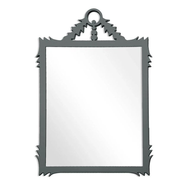 Contemporary Fleur Home Garden District Lafitte Rectangle Mirror in Gunmetal, 35x55 For Sale - Image 3 of 3