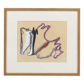 Joaquim Bravo, Composition, 1979, Mixed Media on Paper For Sale