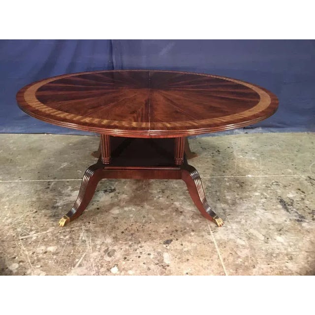 Traditional Leighton Hall Custom Round Mahogany Dining Table For Sale In Atlanta - Image 6 of 12