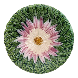 French Majolica Daisy Plate Orchies, Circa 1890