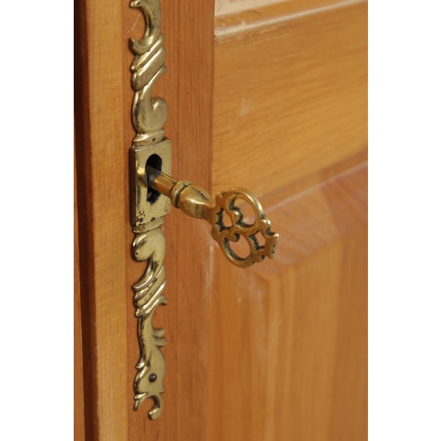 Chippendale Distressed Washed Pine Bar Cabinet For Sale - Image 17 of 18
