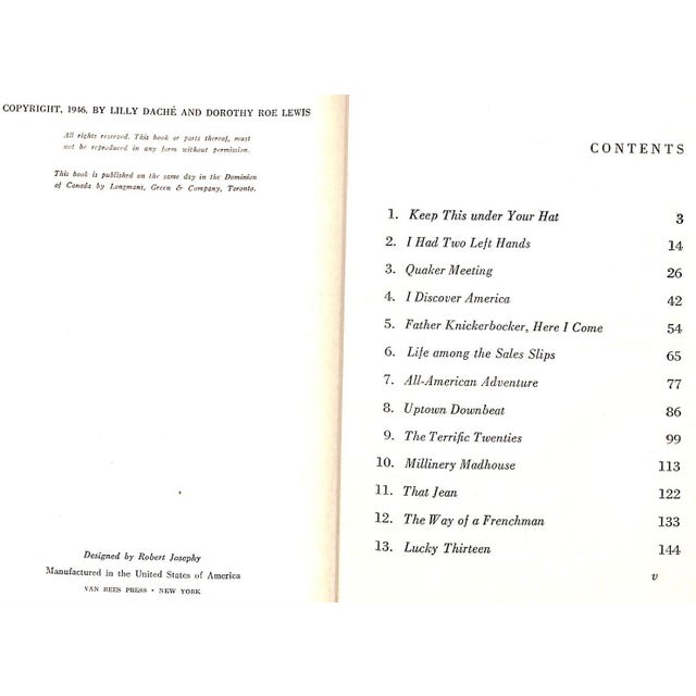 "Talking Through My Hats" 1946 Dache, Lilly (Inscribed) For Sale - Image 4 of 8