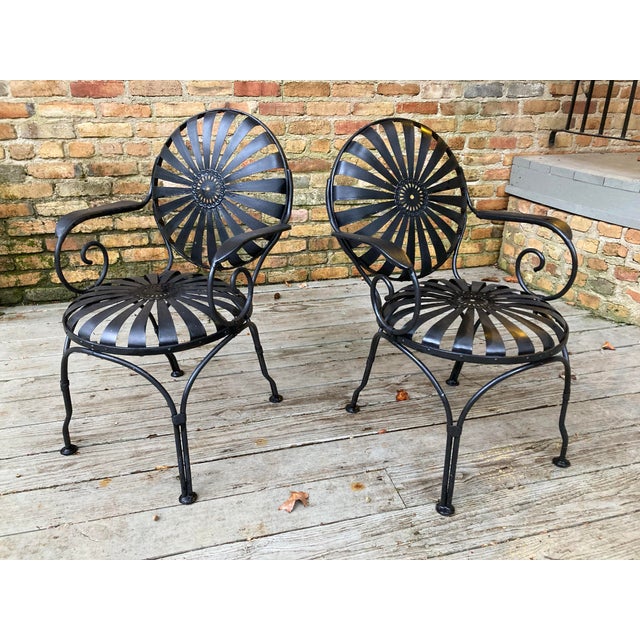 Francois Carre Garden Dining Chairs - A Pair For Sale - Image 12 of 12