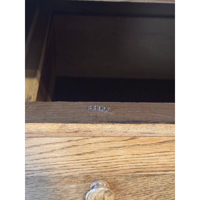 19th-Century American Golden Oak Commode Dresser With Tilting Mirror For Sale - Image 9 of 9