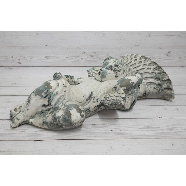 Mexican Stone Cherub Angel Putti Wall Hanging Planter or Light For Sale - Image 4 of 12