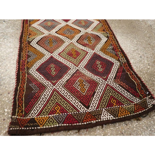 Antique Turkish Flatweave Kilim Pair of Pillowcases For Sale In New York - Image 6 of 16
