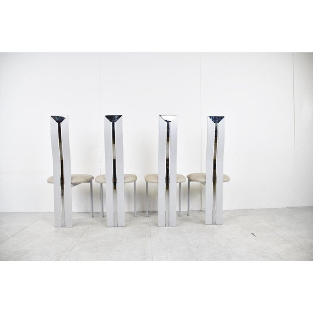 Wood Vintage Postmodern Dining Chairs, 1980s, Set of 4 For Sale - Image 7 of 12