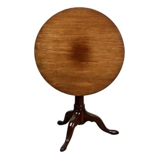 Antique Queen Anne Mahogany Birdcage Tilt Top Breakfast Table C. Early 19th Century For Sale