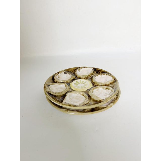 Oyster Plates in Ceramic, France, 1970s, Set of 2 For Sale - Image 14 of 17