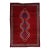 1960s Vintage Shiraz Red Handmade Wool Rug With Tribal Pattern For Sale