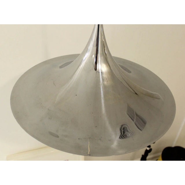 Modern 1960s Thorup & Bonderup Modern Chrome Semi Pendant Decorative Lamp For Sale - Image 3 of 8