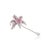 Not Yet Made - Made To Order 925 Silver Flower Brooch Pin With Moving Dangling Cz Diamond Charm For Sale - Image 5 of 14