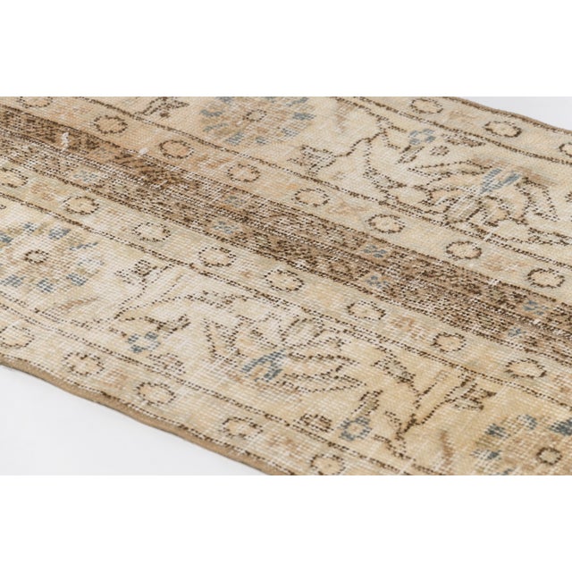 1960s Antique Handknotted Wool Runner Rug For Sale - Image 5 of 10