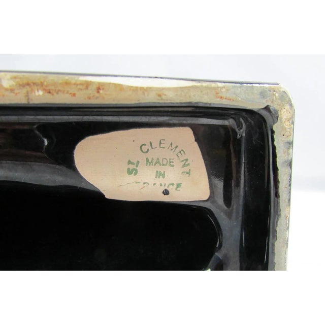 Black Ceramic Antelopes Sculpture by Lemanceau for Saint Clément, 1920s For Sale - Image 9 of 10