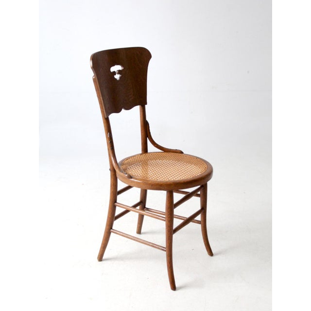Early 1900s Bentwood Chair With Caned Seat For Sale - Image 13 of 14