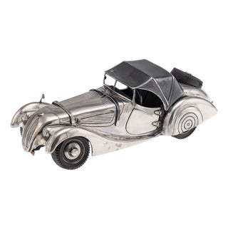 Vintage Silver BMW 328 Roadster Model Car, 1960s For Sale