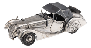 Vintage Silver BMW 328 Roadster Model Car, 1960s